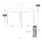 Impact Canopy TL Kit 10 FT x 10 FT  , 210d Top Blue , Roller Bag, and 4 Weight Bags 283020203 - alternate 4